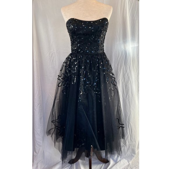 mid-2000s Betsey Johnson Tulle & Sequin Retro Party Dress - Picture 3 of 11